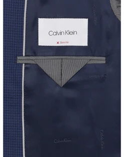 Calvin Klein Slim Fit Wool Sport Coat, Blue Mini Houndstooth -Suit Boutique Shop MW40 15JA 14 CALVIN KLEIN BLUE ALT2