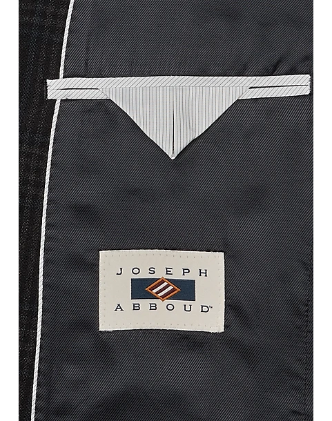 Joseph Abboud Modern Fit Wool Sport Coat, Black Plaid 3 Joseph Abboud Modern Fit Wool Sport Coat, Black Plaid - Image 3
