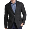 Joseph Abboud Modern Fit Wool Sport Coat, Black Plaid