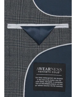Awearness Kenneth Cole Modern Fit Sport Coat, Gray Plaid -Suit Boutique Shop MW40 15YC 64 AWEARNESS KENNETH COLE GRAY PLAID ALT2