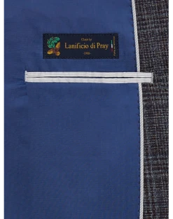 Joseph Abboud Slim Fit Sport Coat, Blue And Plum Plaid 8 Joseph Abboud Slim Fit Sport Coat, Blue And Plum Plaid -Suit Boutique Shop MW40 164R 67 JOSEPH ABBOUD BLUE PLUM PLAID ALT6