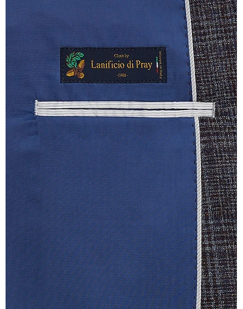 Joseph Abboud Slim Fit Sport Coat, Blue And Plum Plaid 4 Joseph Abboud Slim Fit Sport Coat, Blue And Plum Plaid - Image 4