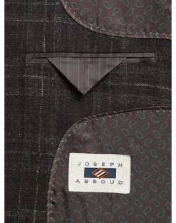 Joseph Abboud Slim Fit Sport Coat, Burgundy Plaid -Suit Boutique Shop MW40 165C 60 JOSEPH ABBOUD BURGUNDY PLAID ALT2