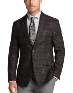 Joseph Abboud Slim Fit Sport Coat, Burgundy Plaid