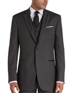 Joseph Abboud Black Label Slim Fit Wool Tuxedo, Gray -Suit Boutique Shop MW40 3GP3 17 JOSEPH ABBOUD BLACK LABEL CHARCOAL GRAY ALT4