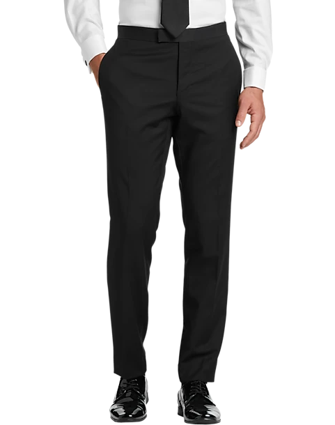 BLACK By Vera Wang Slim Fit Tuxedo Pants, Black