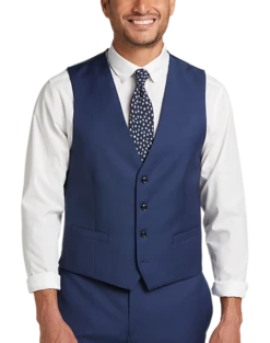 Calvin Klein X-Fit Slim Fit Suit Separates Vest, Blue