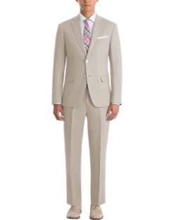 Lauren By Ralph Lauren Sage Classic Fit Linen Suit Separates -Suit Boutique Shop MW40 3VDP 05 LAUREN BY RALPH LAUREN TAN SOLID ALT2