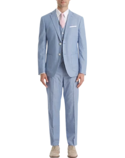 Lauren By Ralph Lauren Classic Fit Suit Separates Coat, Blue Chambray