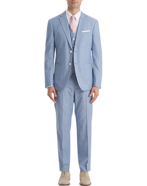 Lauren By Ralph Lauren Classic Fit Suit Separates Coat, Blue Chambray