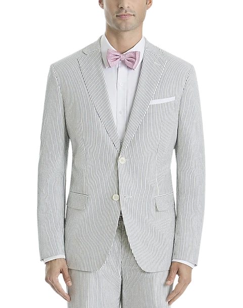 Lauren By Ralph Lauren Classic Fit Suit Separates Coat, Blue & White Seersucker