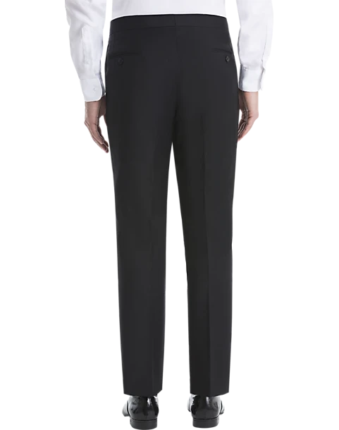 Lauren By Ralph Lauren Classic Fit Suit Separates Tuxedo Pants, Black 2 Lauren By Ralph Lauren Classic Fit Suit Separates Tuxedo Pants, Black - Image 2