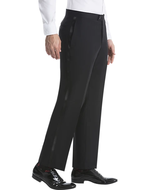 Lauren By Ralph Lauren Classic Fit Suit Separates Tuxedo Pants, Black 3 Lauren By Ralph Lauren Classic Fit Suit Separates Tuxedo Pants, Black - Image 3