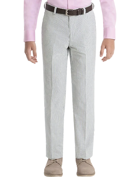 Lauren By Ralph Lauren Boys (Size 8-20) Suit Separates Pants, Blue & White Seersucker