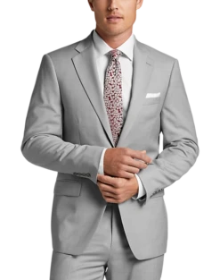 Calvin Klein X-Fit Slim Fit Suit Separates, Light Gray Sharkskin