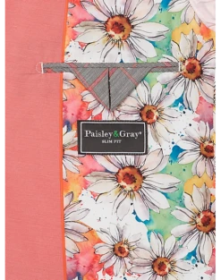 Paisley & Gray Slim Fit Suit Separates Jacket, Peach -Suit Boutique Shop MW40 3W28 45 PAISLEY GRAY PEACH ALT3
