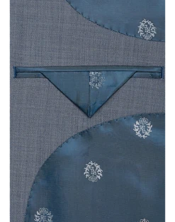 Lauren By Ralph Lauren Classic Fit Suit Blue Sharkskin -Suit Boutique Shop MW40 3W5K 56 LAUREN BY RALPH LAUREN BLUE SHARKSKIN ALT4