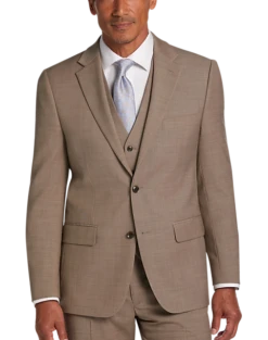 Tommy Hilfiger Modern Fit Suit Separates, Tan Sharkskin -Suit Boutique Shop MW40 3W6A 05 TOMMY HILFIGER TAN SHARKSKIN ALT7 1