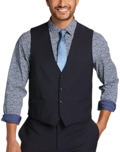 Calvin Klein X-Fit Slim Fit Suit Separates Vest, Navy