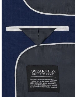 Awearness Kenneth Cole Modern Fit Suit, Blue Windowpane -Suit Boutique Shop MW40 3WG4 67 AWEARNESS KENNETH COLE BLUE WINDOWPANE ALT4