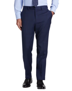 Michael Strahan Classic Fit Vested Suit, Blue Plaid -Suit Boutique Shop MW40 3WY8 67 MICHAEL STRAHAN BLUE PLAID ALT2