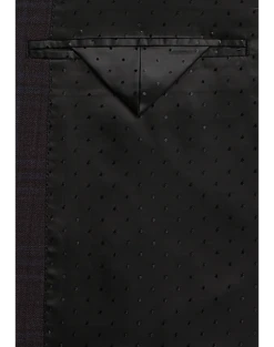 Michael Strahan Classic Fit Vested Suit, Burgundy Plaid -Suit Boutique Shop MW40 3WYM 60 MICHAEL STRAHAN BURGUNDY PLAID ALT4