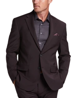 Awearness Kenneth Cole Modern Fit Suit, Burgundy Tic