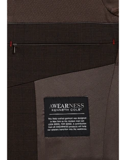 Awearness Kenneth Cole Slim Fit Suit, Brown Plaid -Suit Boutique Shop MW40 3X0T 63 AWEARNESS KENNETH COLE BROWN PLAID ALT4