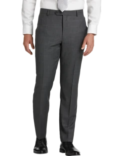 Pronto Uomo Platinum Modern Fit Suit, Gray Plaid 6 Pronto Uomo Platinum Modern Fit Suit, Gray Plaid -Suit Boutique Shop MW40 3X1C 64 PRONTO UOMO PLATINUM GRAY PLAID ALT2