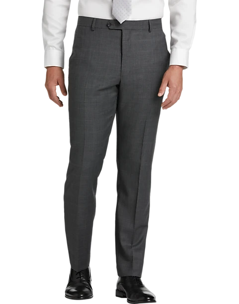 Pronto Uomo Platinum Modern Fit Suit, Gray Plaid 3 Pronto Uomo Platinum Modern Fit Suit, Gray Plaid - Image 3