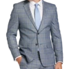 Egara Skinny Fit Suit Separates Coat, Gray Plaid