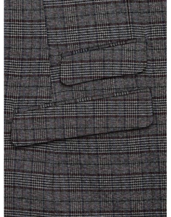 Paisley & Gray Slim Fit Suit Separates Coat, Red Check -Suit Boutique Shop MW40 3X46 66 PAISLEY GRAY CHARCOAL RED CHECK ALT4