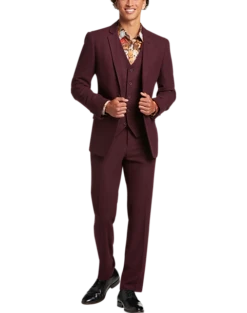 Paisley & Gray Slim Fit Suit Separates Coat, Deep Wine -Suit Boutique Shop MW40 3X4A 07 PAISLEY GRAY DEEP WINE ALT9
