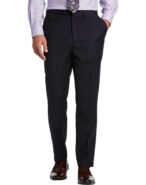 Tayion Classic Fit Suit Separates Pants, Navy Stripe 1 Tayion Classic Fit Suit Separates Pants, Navy Stripe
