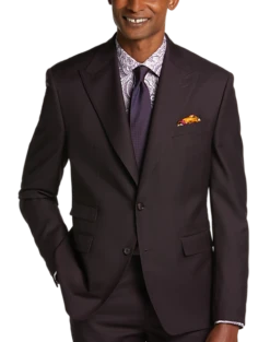 Tayion Classic Fit Suit Separates Coat, Wine Plum -Suit Boutique Shop MW40 3X60 07 TAYION WINE PLUM PURPLE ALT5