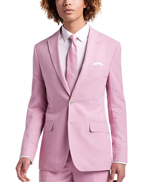 JOE Joseph Abboud Slim Fit Linen Blend Suit Separates Coat, Dusty Blue 4 JOE Joseph Abboud Slim Fit Linen Blend Suit Separates Coat, Dusty Blue - Image 4