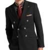 Paisley & Gray Slim Fit Double Breasted Suit Separates Coat, Jet Black