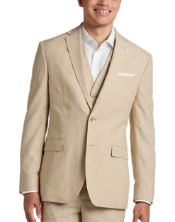 JOE Joseph Abboud Slim Fit Linen Blend Suit Separates, Tan Chambray 7 JOE Joseph Abboud Slim Fit Linen Blend Suit Separates, Tan Chambray -Suit Boutique Shop MW40 3XN1 23 JOE JOSEPH ABBOUD TAN CHAMBRAY ALT7