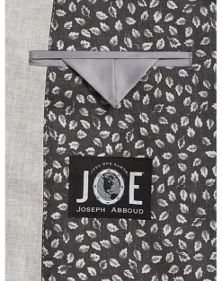 JOE Joseph Abboud Slim Fit Linen Blend Suit Separates Coat, Light Gray -Suit Boutique Shop MW40 3XN7 16 JOE JOSEPH ABBOUD LIGHT GRAY ALT3
