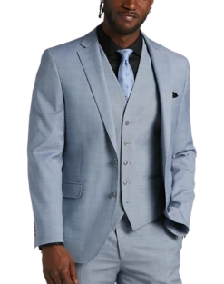 JOE Joseph Abboud Slim Fit Suit Separates Coat Light Blue Sharkskin 9 JOE Joseph Abboud Slim Fit Suit Separates Coat Light Blue Sharkskin -Suit Boutique Shop MW40 3XNJ 15 JOE JOSEPH ABBOUD LT BLUE SHARKSKIN ALT7