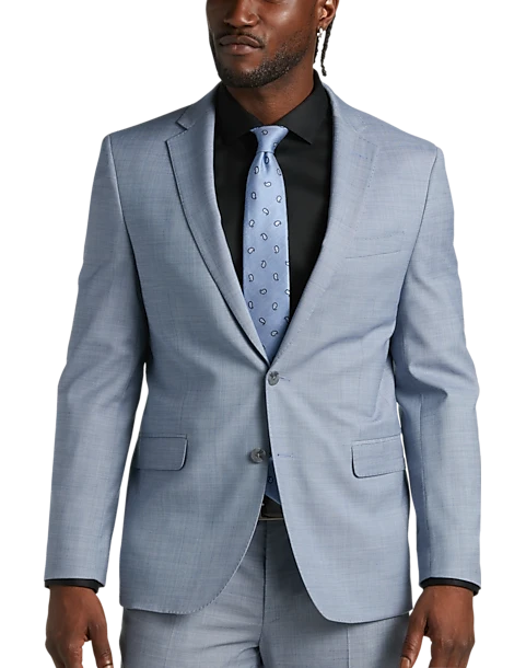 JOE Joseph Abboud Slim Fit Suit Separates Coat Light Blue Sharkskin 1 JOE Joseph Abboud Slim Fit Suit Separates Coat Light Blue Sharkskin