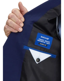 Haggar Smart Wash™ Classic Fit Suit Separates, Black -Suit Boutique Shop MW40 3Y4R 01 HAGGAR NAVY SOLID ALT2 1
