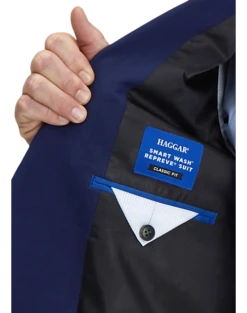 Haggar Smart Wash™ Classic Fit Suit Separates Coat, Black 7 Haggar Smart Wash™ Classic Fit Suit Separates Coat, Black -Suit Boutique Shop MW40 3Y4R 01 HAGGAR NAVY SOLID ALT2