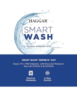 Haggar Smart Wash™ Classic Fit Suit Separates, Black -Suit Boutique Shop MW40 3Y4R 01 HAGGAR NAVY SOLID ALT4 1