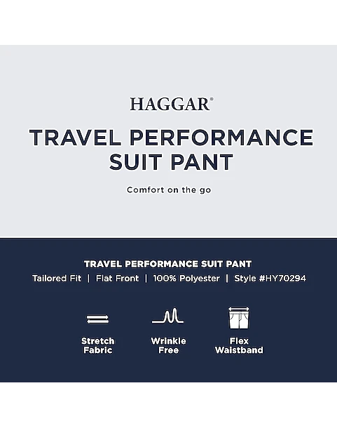 Haggar Travel Performance Classic Fit Suit Separates, Blue Tic 3 Haggar Travel Performance Classic Fit Suit Separates, Blue Tic - Image 3