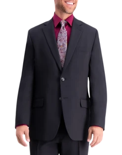 Haggar Travel Performance Classic Fit Suit Separates, Black