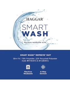 Haggar Smart Wash™ Slim Fit Suit Separates, Black -Suit Boutique Shop MW40 3Y5C 01 HAGGAR NAVY SOLID ALT5 1