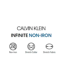 Calvin Klein Infinite Non-Iron Slim Fit Stretch Collar Dress Shirt, Blue Micro-Dot -Suit Boutique Shop MW40 540K 01 CALVIN KLEIN WHITE ALT2 4