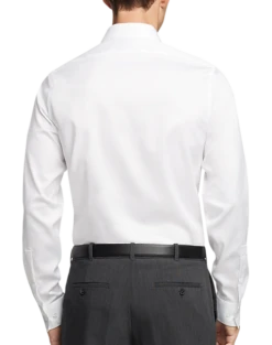 Calvin Klein Infinite Non-Iron Slim Fit Stretch Collar Dress Shirt, White -Suit Boutique Shop MW40 540K 01 CALVIN KLEIN WHITE ALT4