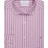 Calvin Klein Slim Fit Embroidered Logo Dress Shirt, Purple Lights Plaid